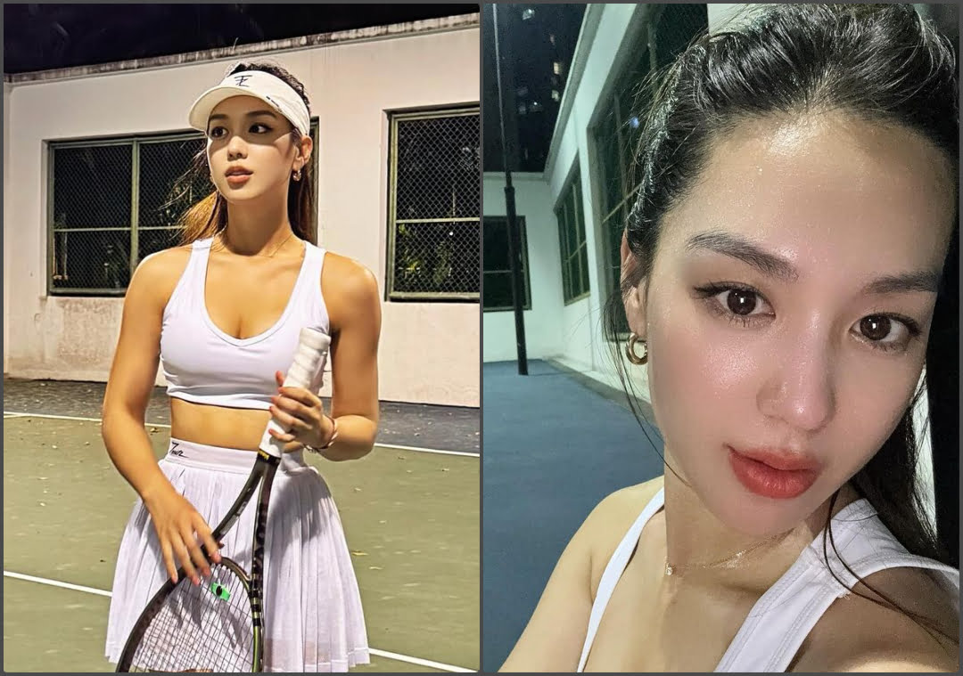 Kim Hee jeong captures attention with her sporty and sweaty tennis look