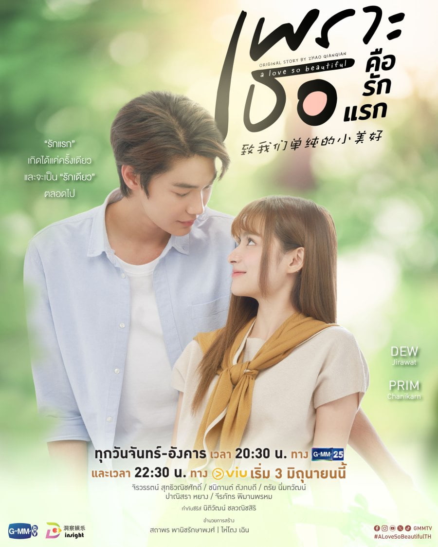 Thai Drama A Love So Beautiful Cast Plot Premiere Info